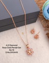 AD Diamond Rose Gold Pendal Butti Set 4 Wholesale Price In Surat
